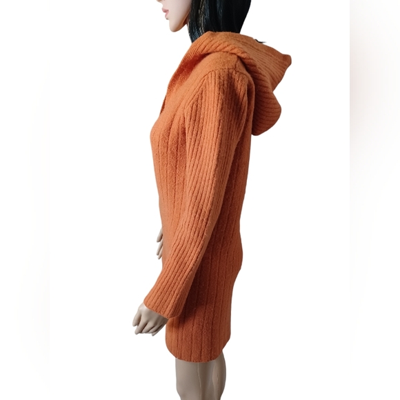 Oxford & Fulham 100% Wool Orange Cardigan Medium - Picture 4 of 15